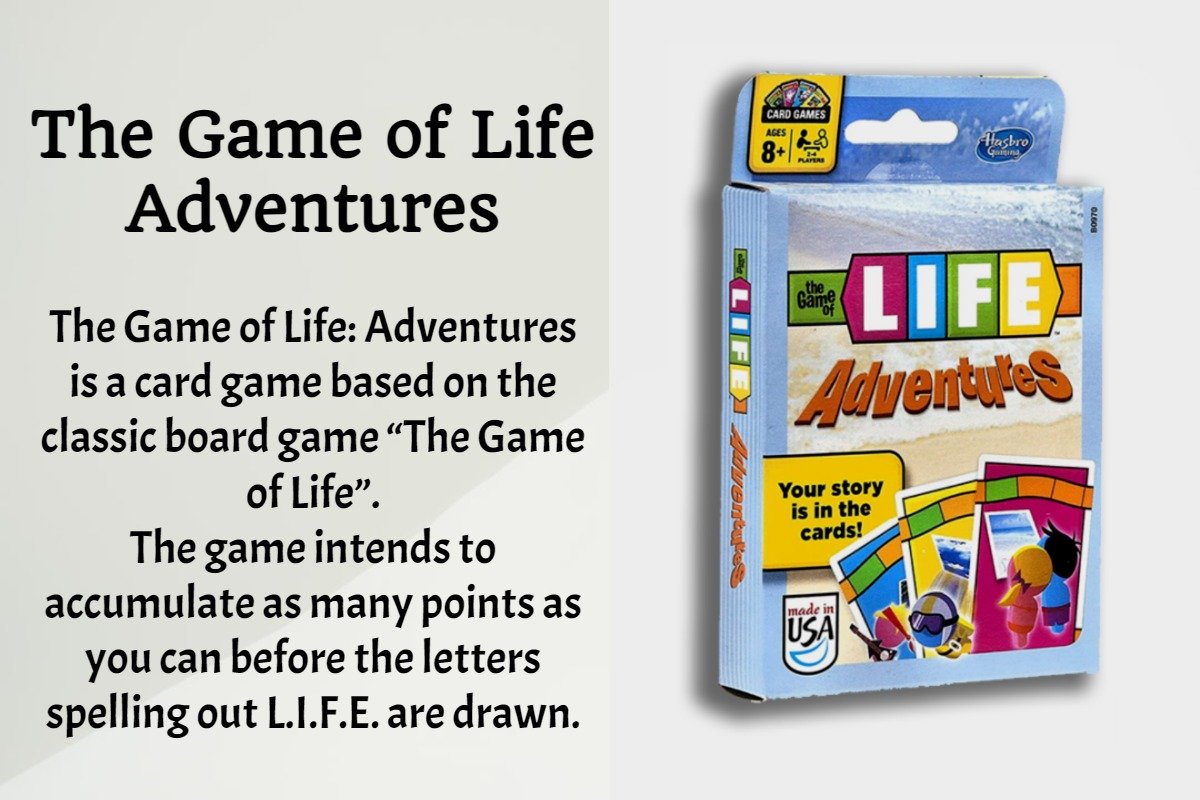 The Game of Life Adventures Edition, The objective of the game is to gather as many points as you can until the letters spelling out L.I.F.E. are drawn.