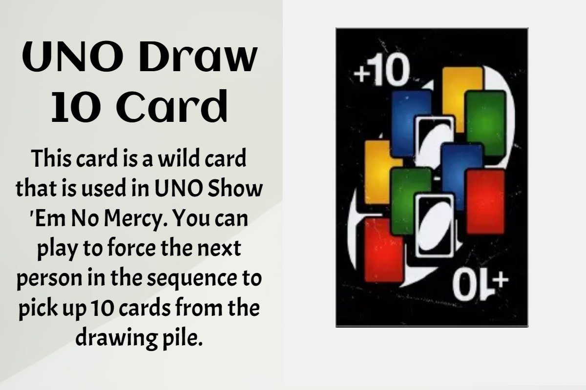 The Draw 10 Card In UNO No Mercy - Miexto Card Games