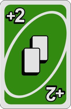 uno draw two green card