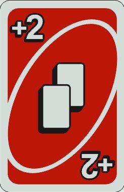 uno draw two red card