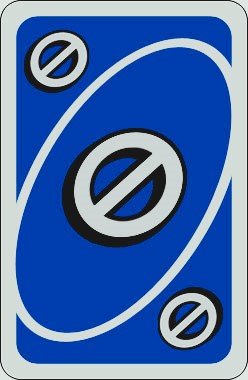 uno skip card blue