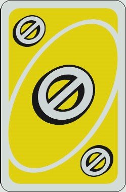 uno skip card yellow