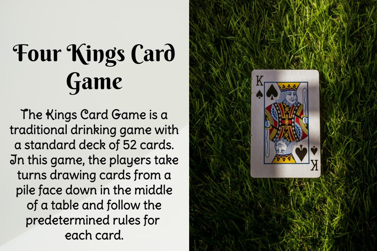 4 Kings Card Game Rules
The Four Kings card game can be played with a standard deck of 52 cards, which includes four suits (diamonds, clubs, hearts, and spades) and face cards (jacks, queens, and kings). 