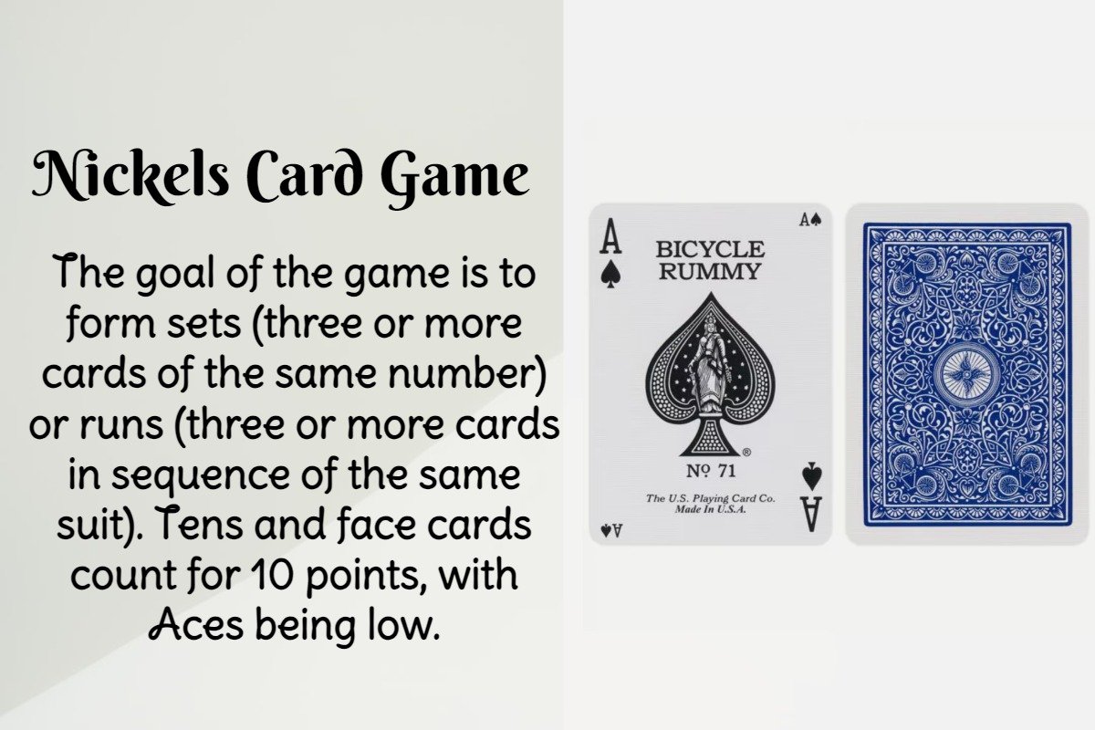 Nickel, also known as Nickels or Nickles, is a fun 4-player rummy-style card game that requires two decks of cards. 