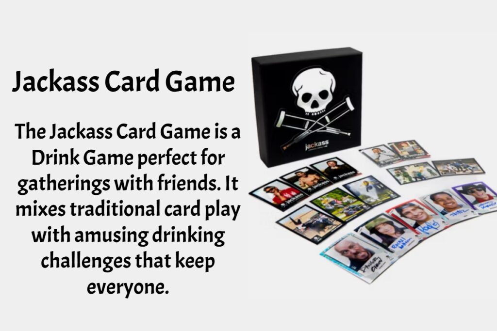 The Jackass Card Game is a Drink Game perfect for gatherings with friends. It mixes traditional card play with amusing drinking challenges that keep everyone.